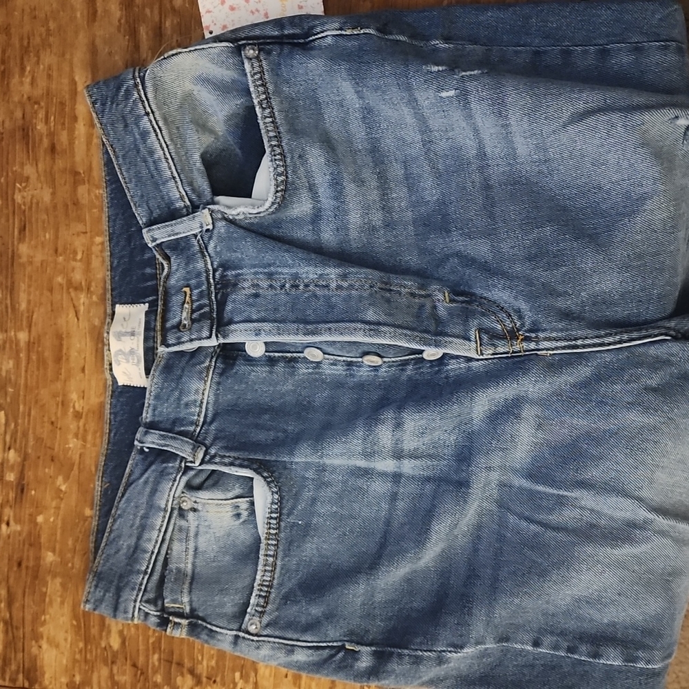 Free People distressed high waisted jeans